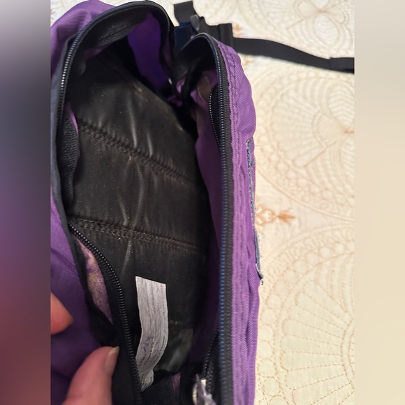 L.L. Bean Men's Vintage Purple and Black Body Belt Bag - Picture 2 of 7